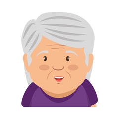 cute grandmother avatar character vector illustration design