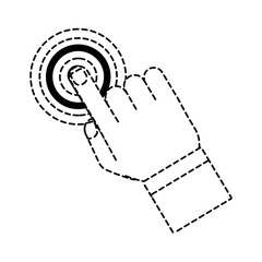 hand pointing with targer icon