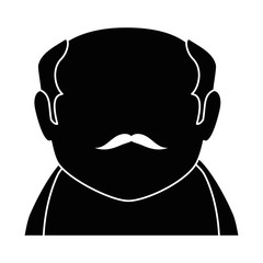 cute grandfather avatar character vector illustration design