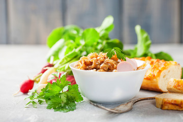 Stewed cabbage with sausage