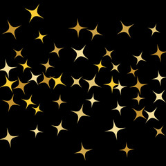 Colorful Stars Confetti, Mystery Sparkling Vector Background. Trendy Glowing Magic Glitter, Lights. Festive Falling Colorful Stars Confetti for Ads, Posters. 