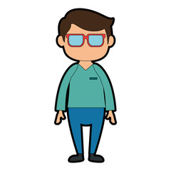 cute father avatar character vector illustration design