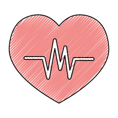 heart with cadiogram icon
