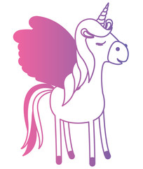 cute unicorn kawaii character vector illustration design