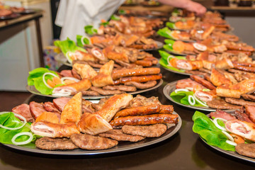 Barbecue meat on the table