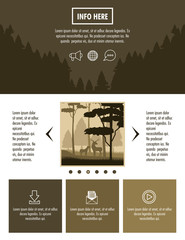 Forest brochure infographic vector illustration graphic design