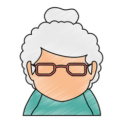 cute grandmother avatar character vector illustration design