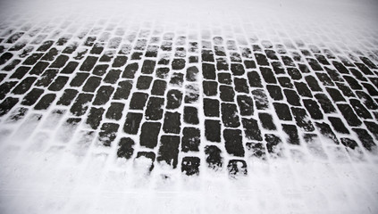 Snowy street floor
