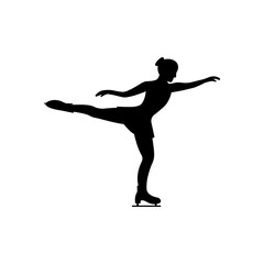 Fototapeta na wymiar Women's figure skating. Isolated icon