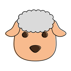 cute sheep character icon vector illustration design
