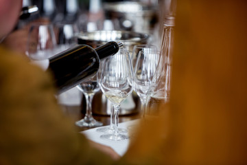 White Wine Glass - Close Up Scene