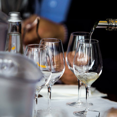 White Wine Glass - Close Up Scene