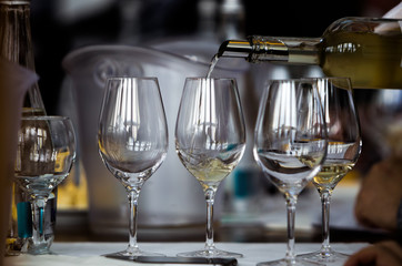 White Wine Glass - Close Up Scene
