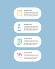 Infographic Set Text Sample Vector Illustration