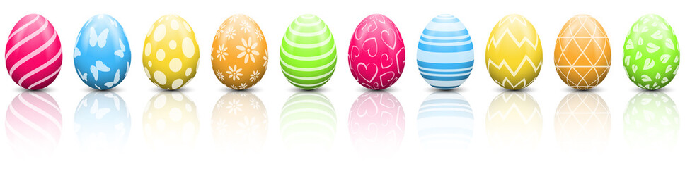 Frohe Ostern bunte Ostereier suchen Vektor