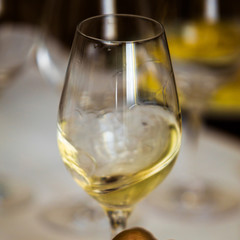 White Wine Glass - Close Up View