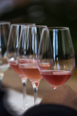 Rose Wine Glass - Close Up View