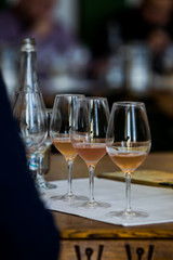 Rose Wine Glass - Close Up View