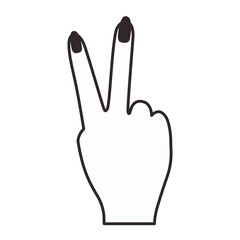 peace and love with fingers vector illustration design