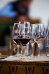 Red Wine Glass - Close Up View