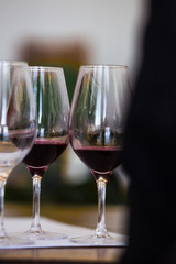 Red Wine Glass - Close Up View