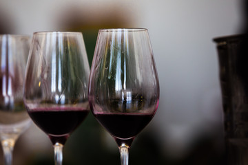Red Wine Glass - Close Up View