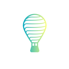 Obraz premium balloon air logo design in gradient color style on white background, balloon air design, balloon air vector