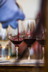 Red Wine Glass - Close Up View