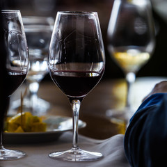 Red Wine Glass - Close Up View