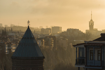 Tbilisi Georgia, morning light at the city