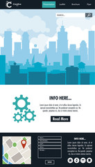 Urban website template vector illustration graphic design