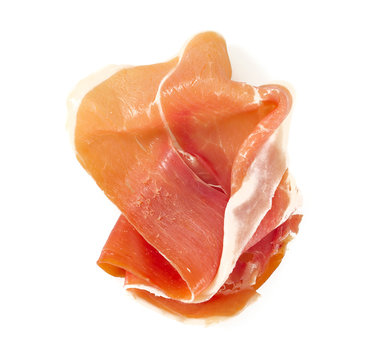  prosciutto ham slice isolated