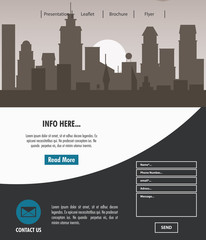 Obraz premium Urban website template vector illustration graphic design