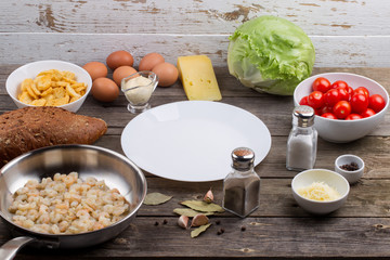 Ingredients for Caesar Salad