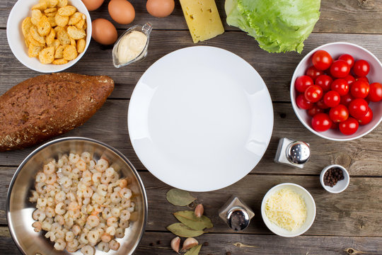 Ingredients for Caesar Salad