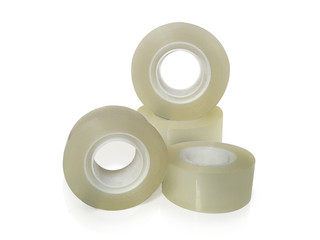 Roll adhesive tape, on isolated white background