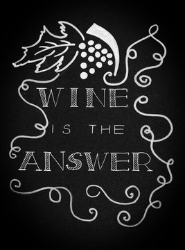 Wine Answer Black Paper Artwork