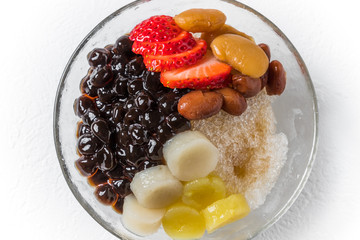 台湾　屋台風かき氷　Taiwan type of epidemic shaved ice