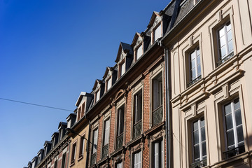 Antique building view in Old Town Mulhouse,France