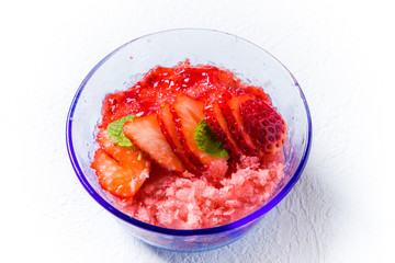 台湾　屋台風かき氷　Taiwan type of epidemic shaved ice