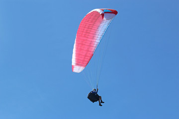 Paraglider flying