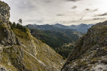 Autumn view from Nosal on Kuznice. Tatra Mountains.