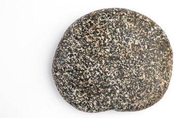 One stone on a white background.