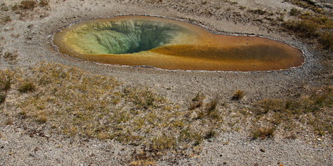 Obraz premium Belgian Pool in Yellowstone National Park in Wyoming in the USA 