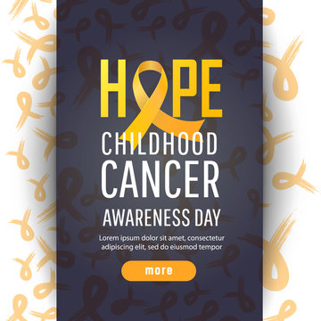 Poster For Childhood Cancer Awareness Day. 