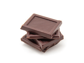 Roughly cut chunks of a chocolate bar