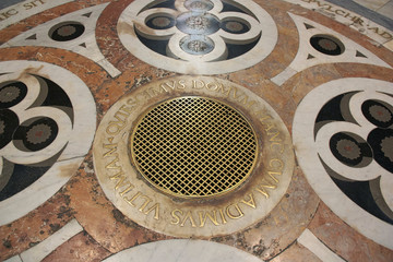 Decorative floor elements in the Florence Cathedral,