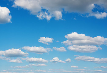 Fototapeta premium White clouds in blue sky.
