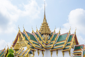 Fototapeta premium The Grand Palace or Wat Phra Kaew Temple of The Emerald Buddha in Bangkok ,Thailand,