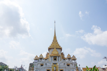 Traimit temple with blue sky in Bangkok Thailand